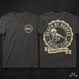 Death By Burpee Social Club tee, front and back