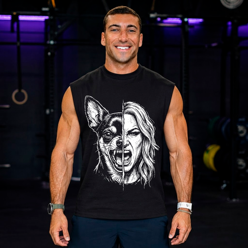 HALF BEAUTY, FULL BEAST MUSCLE TANK