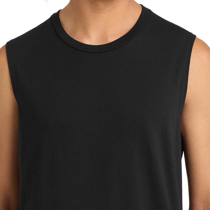CLEAN MUSCLE TANK NECKLINE
