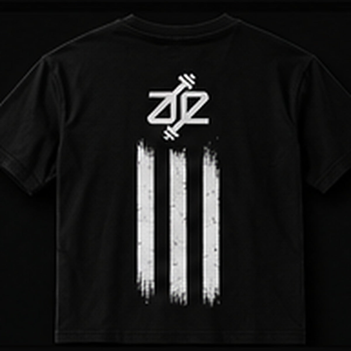 A&E Fitness Stacked Bars Tee, Black