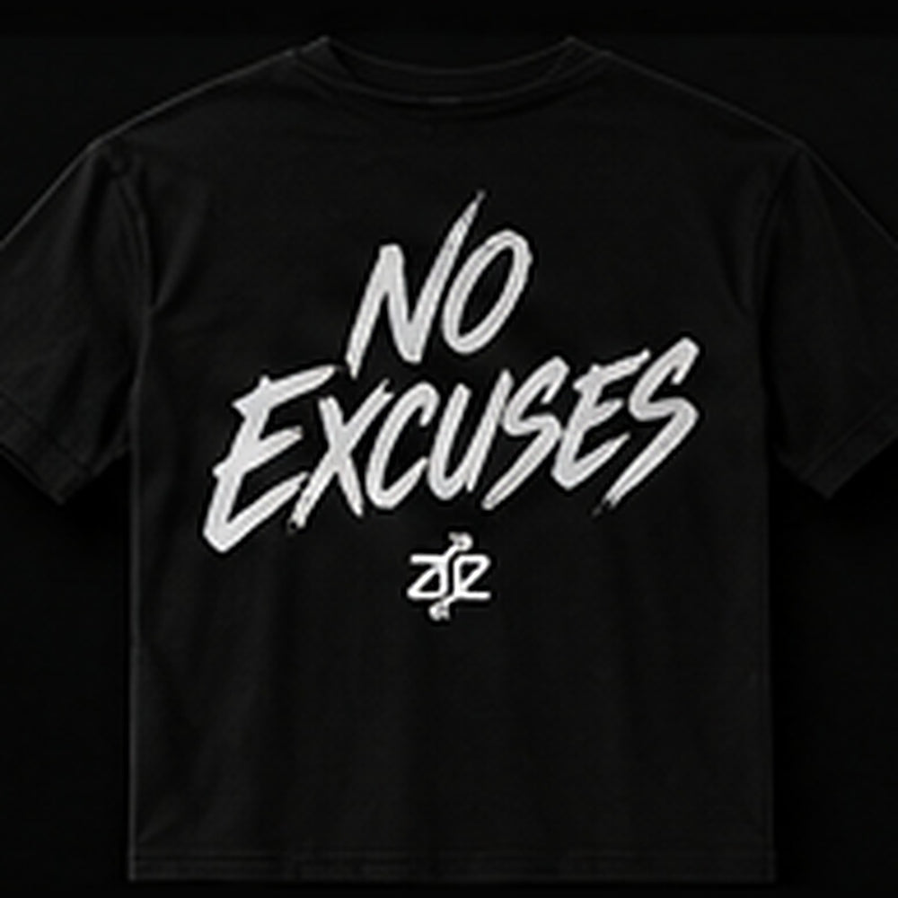 A&E Fitness No Excuses Tee, Black