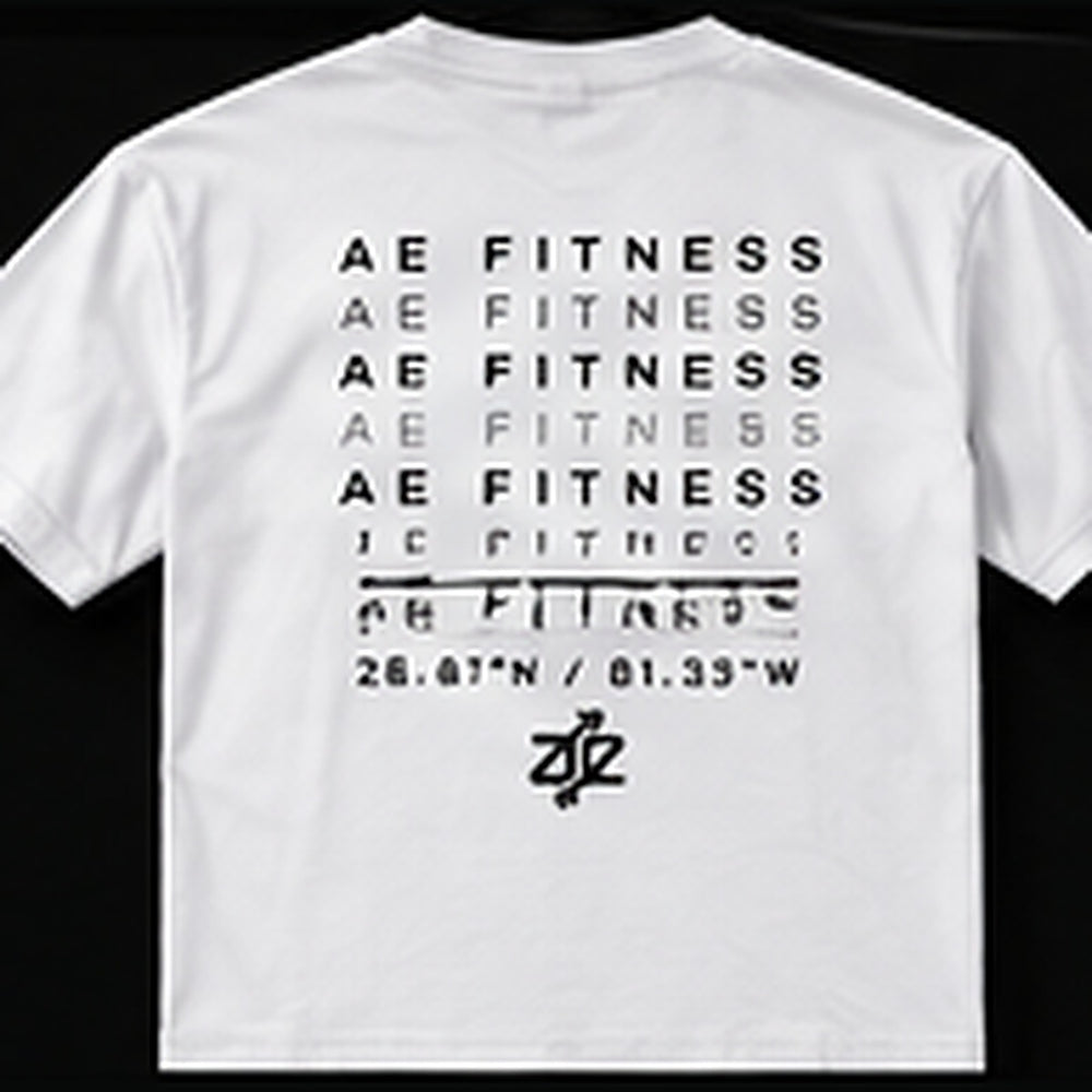 A&E Fitness Grid Tee, White