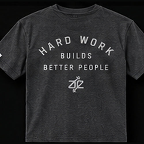A&E Fitness Hard Work Tee, Charcoal