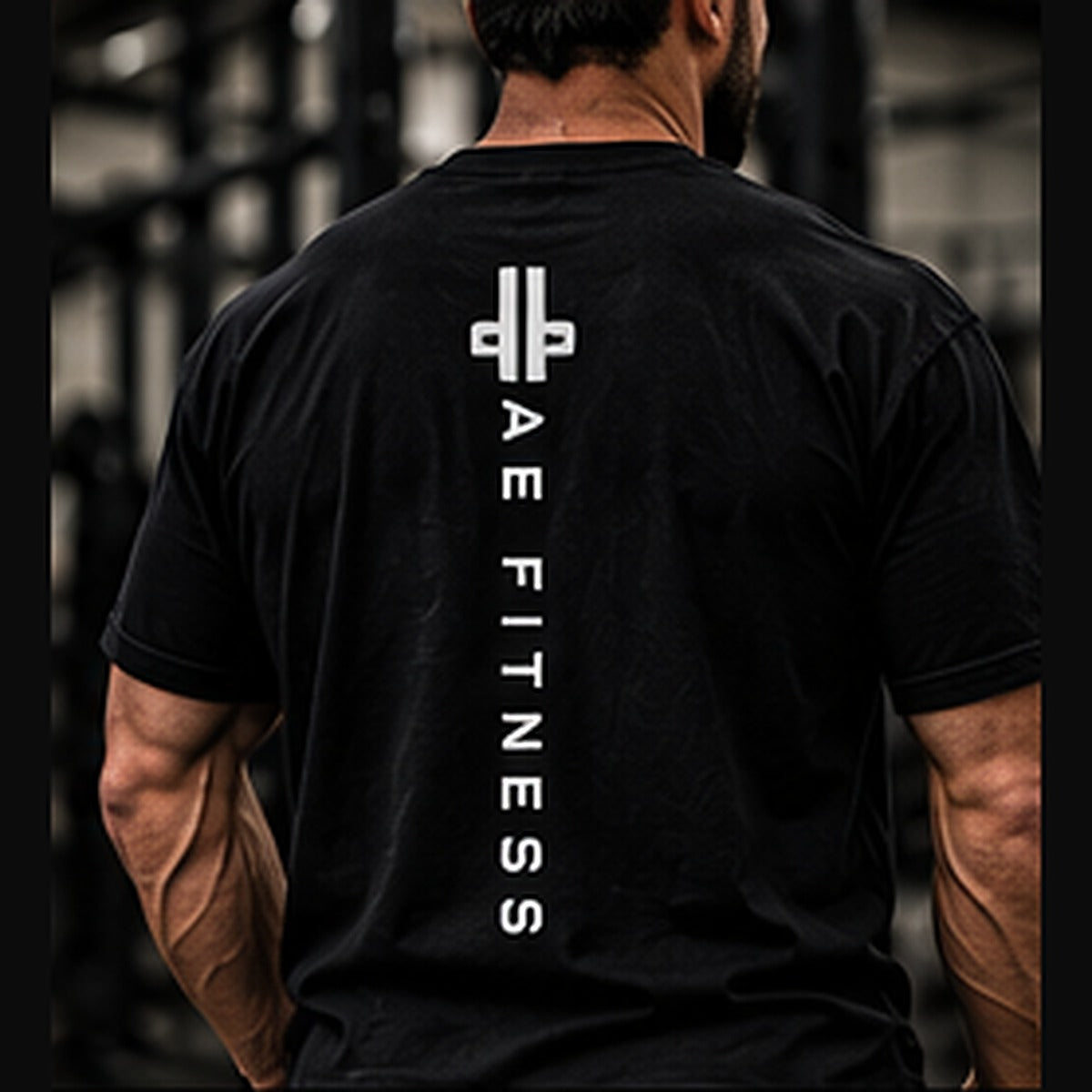 A&E Fitness Vertical Tee, Black