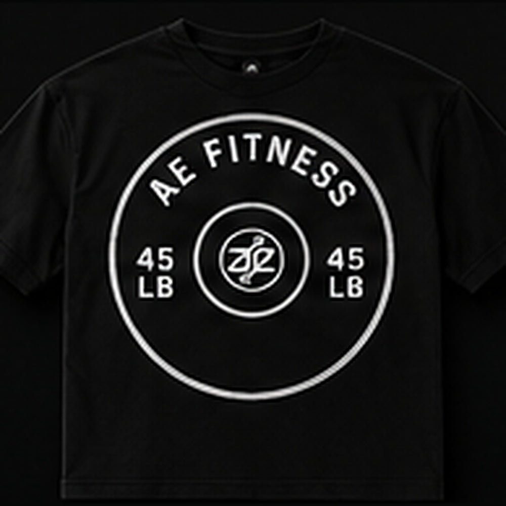 A&E Fitness Weight Plate Tee, Black