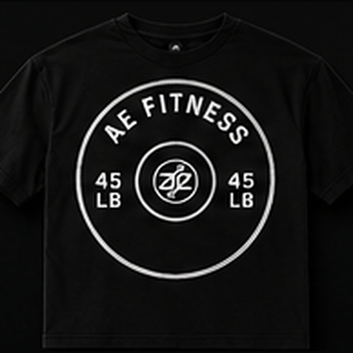 A&E Fitness Weight Plate Tee, Black